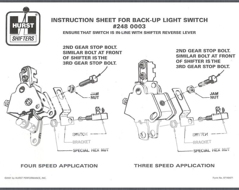 T10 4 speed backup switch w/ Hurst shifter Chevy Nova Forum